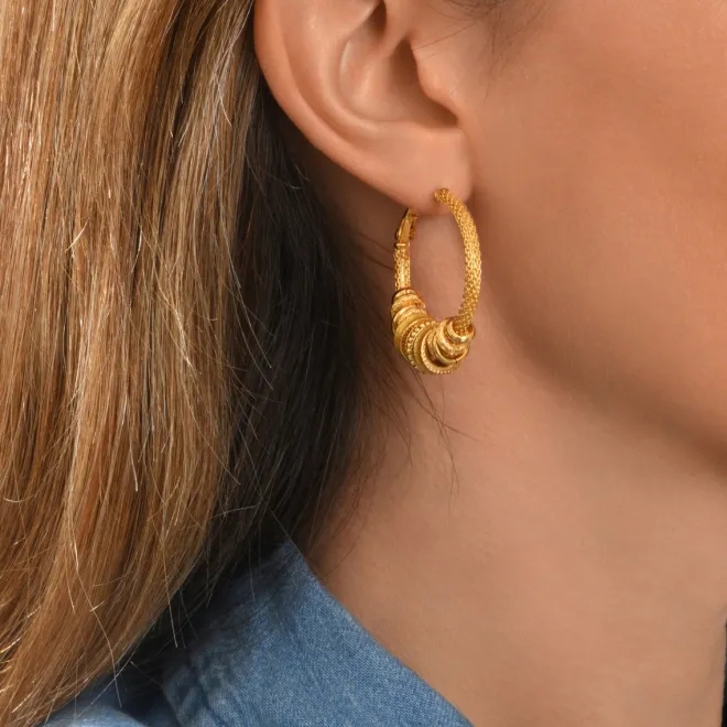Alicudi hoop earrings - gold-plated