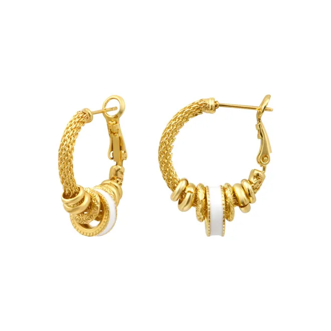 Alicudi hoop earrings - white
