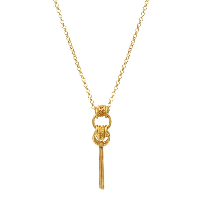 Alicudi long necklace - gold