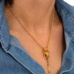 Alicudi long necklace - gold