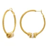 Alicudi wide hoop earrings - white