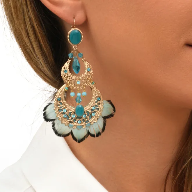 Alizia sleeper earrings - blue