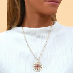 Angelic Pendant Chain Necklace - Multicolored