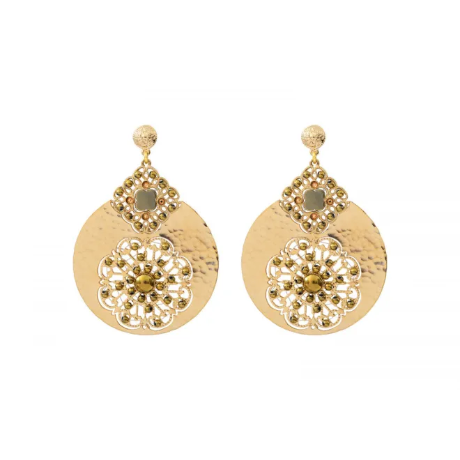 Angelique clip-on earrings - gold