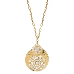 Angelique delicate long necklace - white