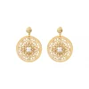Angelique fine stud earrings - white