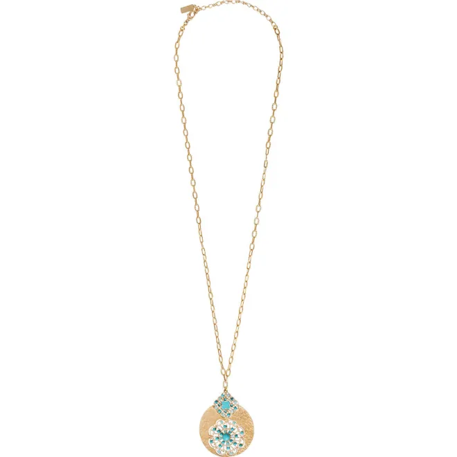 Angelique long necklace - turquoise