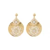 Angelique pierced stud earrings - white