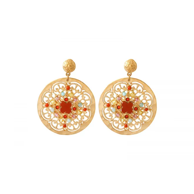 Angelique pierced stud earrings - multicoloured