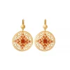 Angelique sleeper earrings - red