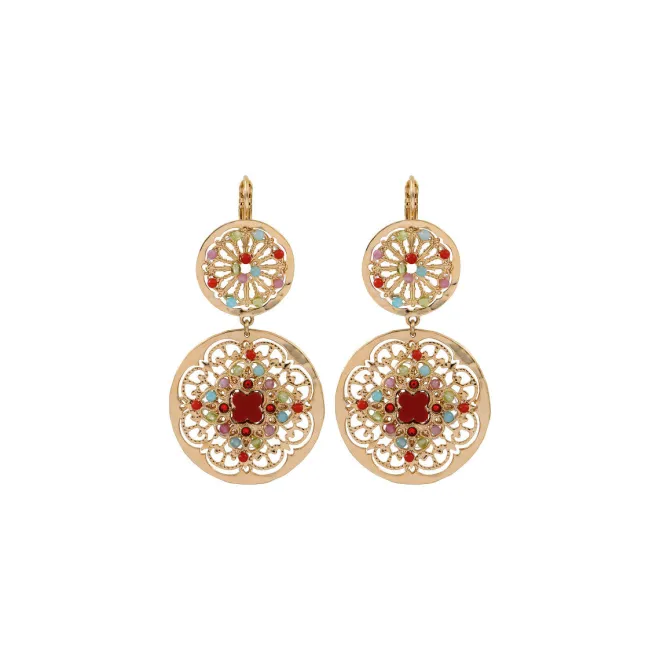 Angelique sleeper earrings - multicoloured