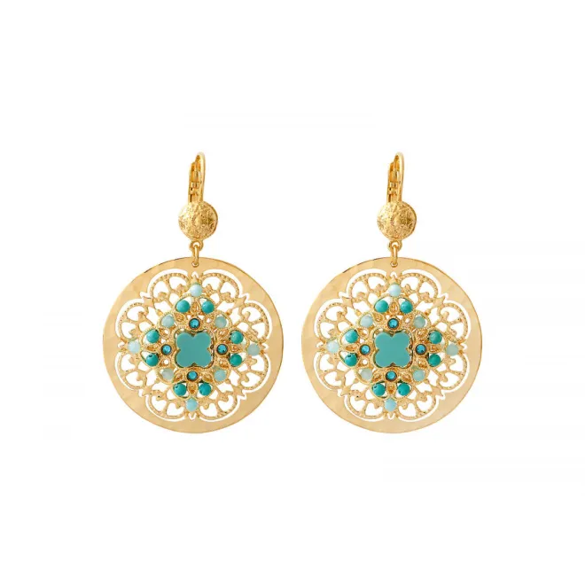 Angelique sleeper earrings - turquoise