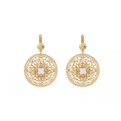 Angelique sleeper earrings - white