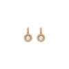 Angelique thin sleeper earrings - white