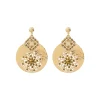 Angelique wide stud earrings - gold