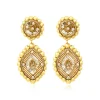 Angèle clip-on earrings - gold