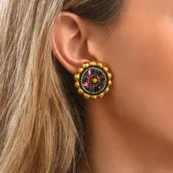 Angèle clip-on earrings - violets