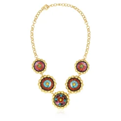 Angèle necklace - orange and purple