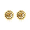 Angèle pierced stud earrings - gold