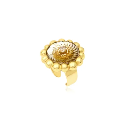 Angèle round ring - gold