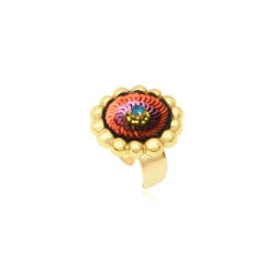 Angèle round ring - orange
