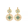Angélique wide sleeper earrings - turquoise
