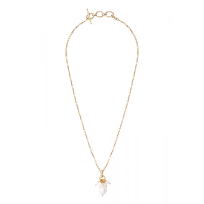 Annella fine pendant necklace - white pearl