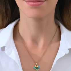 Annella fine pendant necklace - green
