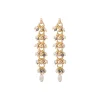 Annella gold-plated stud drop earrings