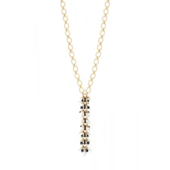 Annella long necklace - black and white
