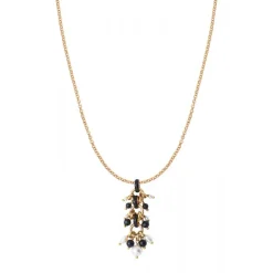 Annella pendant necklace - black and white