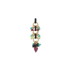 Annella pendant necklace - red and turquoise