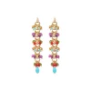 Annella pierced post drop earrings - multicoloured