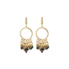 Annella sleeper earrings - red and turquoise