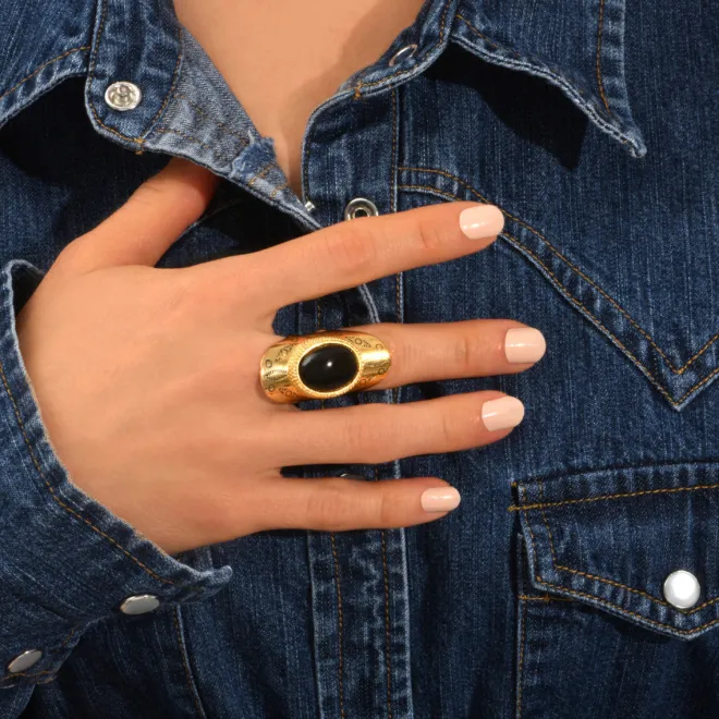 Arizona Dream Adjustable Wide Ring - Black