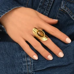 Arizona Dream Adjustable Wide Ring - Gold