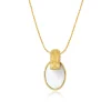 Ashanti braided chain pendant necklace – white