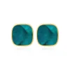 Ashanti clip-on earrings – turquoise and green