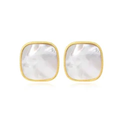 Ashanti clip-on earrings – white