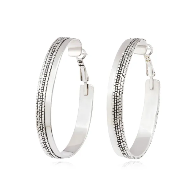 Ashanti hoop earrings – silver