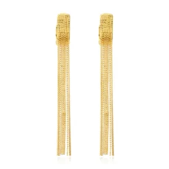 Ashanti long pierced stud earrings – gold