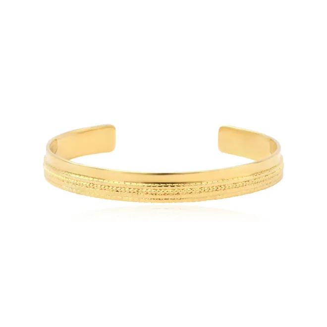 Ashanti medium adjustable bangle bracelet – gold