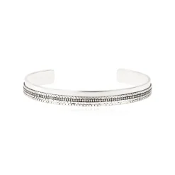 Ashanti medium adjustable bangle bracelet – silver