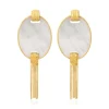 Ashanti pierced stud earrings – white