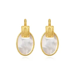 Ashanti sleeper earrings – white