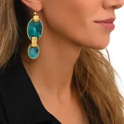 Ashanti sleeper earrings – green