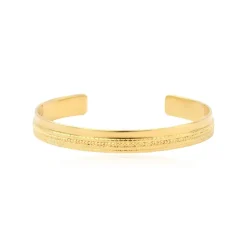 Ashanti Wide Adjustable Bangle Bracelet – Gold