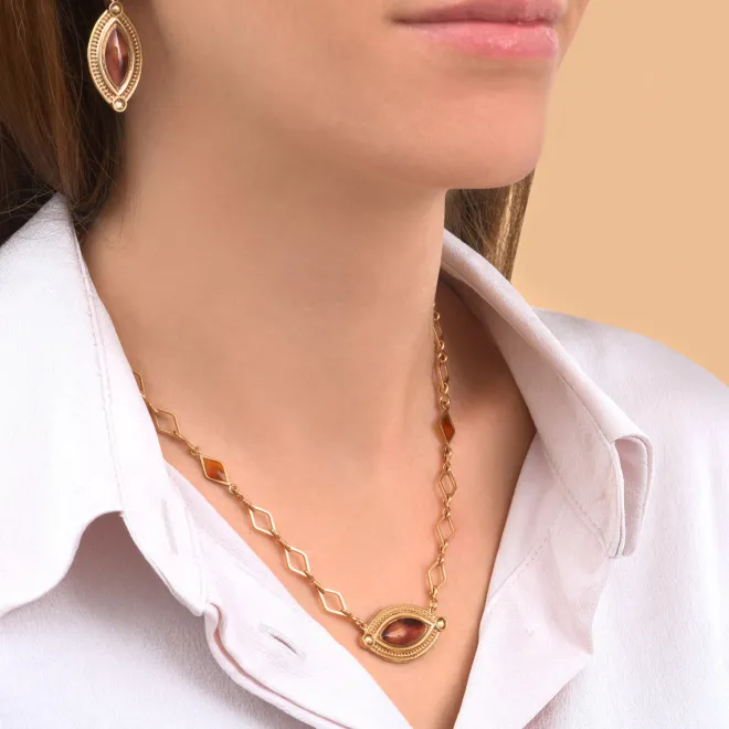 Atria Adjustable Pendant Necklace - Tortoiseshell