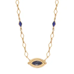 Atria Adjustable Pendant Necklace - Blue