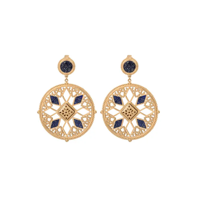 Atria clip-on earrings - blue